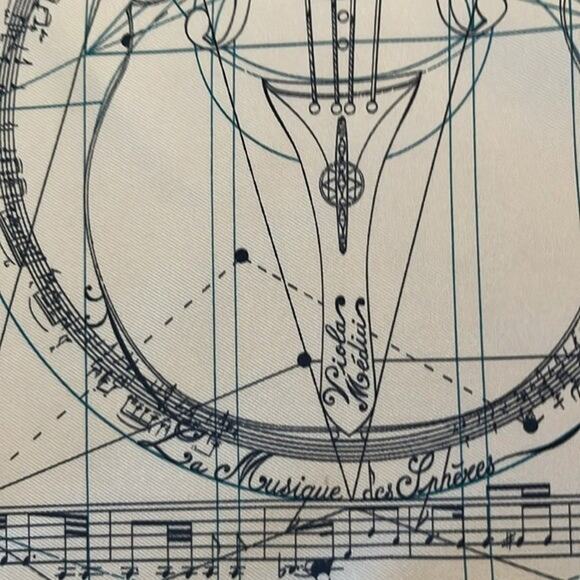 Hermes Gavroche La Musique des Spheres - white/cream with green 45cm - Picture 5 of 12